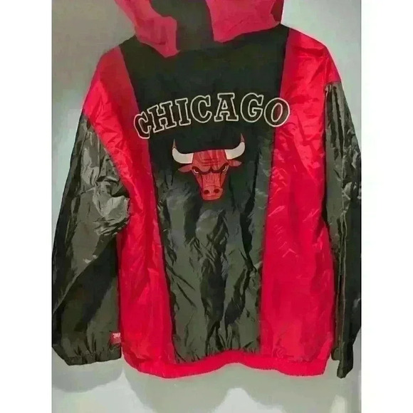 Unbranded Other - Chicago Bulls NBA 1/4 Zip Wind Breaker Hooded Jacket Large